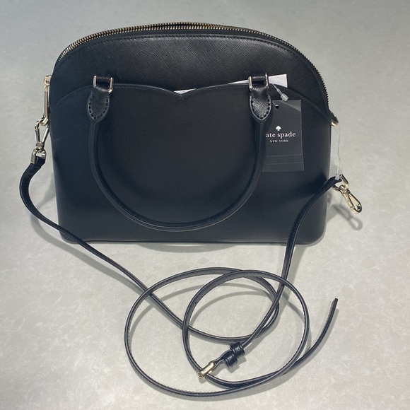 New Kate Spade New York Medium Dome Satchel Saffiano Leather Black with tags⭐️⭐️ - Picture 10 of 16